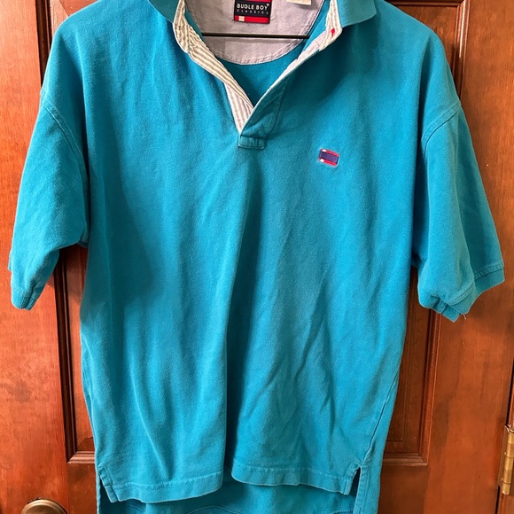 VTG 90s Unisex Bright Blue Polo shirt by Bugle Boy. Size M.Gently worn condition - Picture 3 of 9